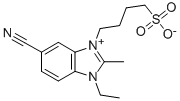 5-CYANO-1-ETHYL-2-METHYL-3-(4-SULFOBUTYL)BENZIMIDAZOLIUM BETAINE Struktur