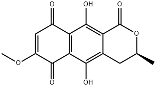 5,8-Dihydroxy-4,9-dioxo-2-methyl-2,3,4,9-tetrahydronaphtho[2,3-b]furan-7-carboxylic acid methyl ester Struktur