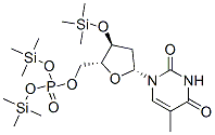 3'-O-Trimethylsilylthymidine 5'-phosphoric acid bis(trimethylsilyl) ester Struktur