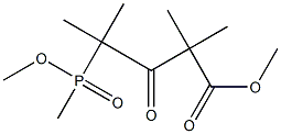 4-[Methoxy(methyl)phosphinyl]-2,2,4-trimethyl-3-oxovaleric acid methyl ester Struktur