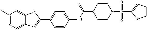 4-PiperidinecarboxaMide, N-[4-(6-Methyl-2-benzothiazolyl)phenyl]-1-(2-thienylsulfonyl)- Struktur