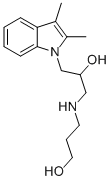 3-[3-(2,3-DIMETHYL-INDOL-1-YL)-2-HYDROXY-PROPYLAMINO]-PROPAN-1-OL Struktur