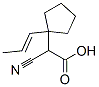 Cyclopentaneacetic acid, -alpha--cyano-1-(1-propenyl)- (9CI) Struktur