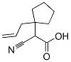 Cyclopentaneacetic acid, -alpha--cyano-1-(2-propenyl)- (9CI) Struktur