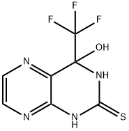 3,4-Dihydro-4-hydroxy-4-(trifluoromethyl)-2(1H)-pteridinethione Struktur