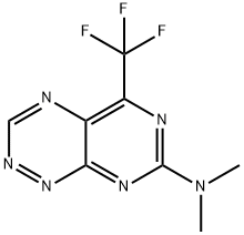 N,N-Dimethyl-5-trifluoromethylpyrimido[5,4-e]-1,2,4-triazin-7-amine Struktur