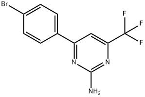 4-(4-BROMOPHENYL)-6-(TRIFLUOROMETHYL)-2-PYRIMIDINYLAMINE Struktur