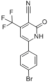 3-Cyano-4-trifluoromethyl-6-(4''-bromophenyl)pyridine-2-one Struktur