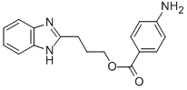 4-AMINO-BENZOIC ACID 3-(1 H-BENZOIMIDAZOL-2-YL)-PROPYL ESTER Struktur