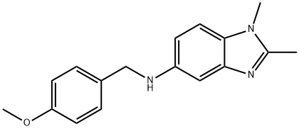 (1,2-DIMETHYL-1 H-BENZOIMIDAZOL-5-YL)-(4-METHOXY-BENZYL)-AMINE Struktur