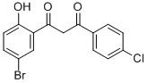 1-(5-BROMO-2-HYDROXYPHENYL)-3-(4-CHLOROPHENYL)-1,3-PROPANEDIONE Struktur