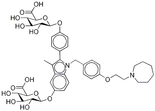 Bazedoxifene Bis-β-D-Glucuronide Struktur