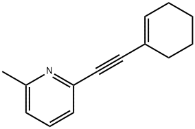 2-(1-Cyclohexen-1-ylethynyl)-6-methylpyridine Struktur