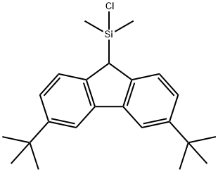 3,6-BIS[(1,1-DIMETHYLETHYL)-9H-FLUOREN-9-YL]CHLORODIMETHYL-SILANE Struktur