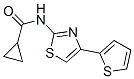 Cyclopropanecarboxamide, N-[4-(2-thienyl)-2-thiazolyl]- (9CI) Struktur