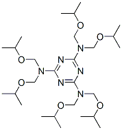 N2,N2,N4,N4,N6,N6-hexakis(propan-2-yloxymethyl)-1,3,5-triazine-2,4,6-t riamine Struktur