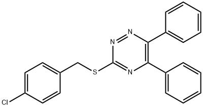 3-[(4-CHLOROBENZYL)SULFANYL]-5,6-DIPHENYL-1,2,4-TRIAZINE Struktur