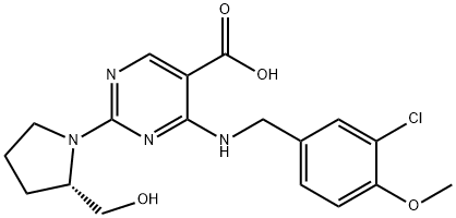 5-PyriMidinecarboxylic acid, 4-[[(3-chloro-4-Methoxyphenyl)Methyl]aMino]-2-[(2S)-2-(hydroxyMethyl)- 1-pyrrolidinyl]-