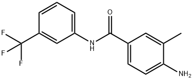 4-amino-3-methyl-N-[3-(trifluoromethyl)phenyl]benzamide Struktur