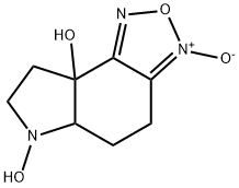 8aH-Pyrrolo[3,2-e]-2,1,3-benzoxadiazol-8a-ol, 4,5,5a,6,7,8-hexahydro-6-hydroxy-, 3-oxide (9CI) Struktur