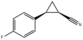 Cyclopropanecarbonitrile, 2-(4-fluorophenyl)-, (1R,2S)- (9CI) Struktur