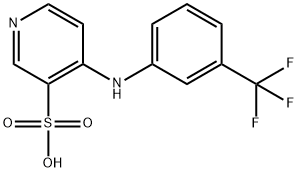 4-((3-(Trifluoromethyl)phenyl)amino)-3-pyridinesulfonicacid Struktur