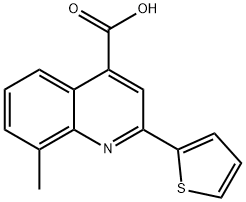 8-METHYL-2-THIEN-2-YLQUINOLINE-4-CARBOXYLIC ACID Struktur