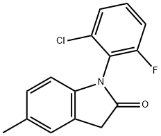 1-(2-Chloro-6-fluorophenyl)-5-methylindolin-2-one Struktur