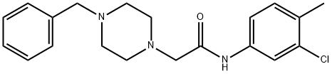 2-(4-BENZYLPIPERAZINO)-N-(3-CHLORO-4-METHYLPHENYL)ACETAMIDE Struktur