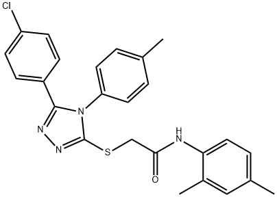 2-{[5-(4-chlorophenyl)-4-(4-methylphenyl)-4H-1,2,4-triazol-3-yl]sulfanyl}-N-(2,4-dimethylphenyl)acetamide Struktur