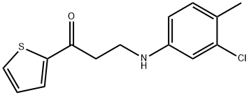 3-(3-CHLORO-4-METHYLANILINO)-1-(2-THIENYL)-1-PROPANONE Struktur