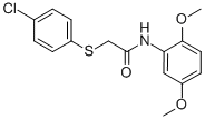 2-[(4-CHLOROPHENYL)SULFANYL]-N-(2,5-DIMETHOXYPHENYL)ACETAMIDE Struktur