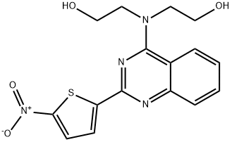 4-BIS(2-HYDROXYETHYL)AMINO-2-(5-NITRO-2-THIENYL)QUINAZOLINE Struktur