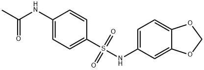 N-{4-[(1,3-benzodioxol-5-ylamino)sulfonyl]phenyl}acetamide Struktur