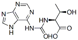 N-(purin-6-ylcarbamoyl)threonine Struktur