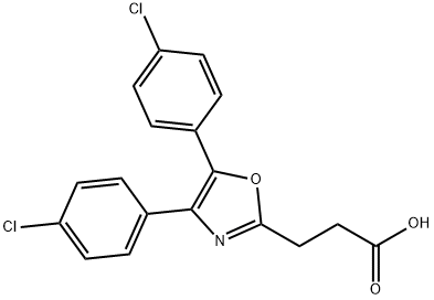 3-[4,5-Bis(4-chlorophenyl)oxazol-2-yl]propionic acid Struktur