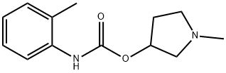 o-Methylcarbanilic acid 1-methyl-3-pyrrolidinyl ester Struktur