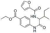 Benzoic acid, 4-[[2-[(2-furanylcarbonyl)amino]-3-methyl-1-oxopentyl]amino]-, ethyl ester (9CI) Struktur