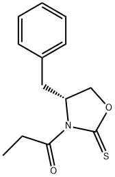 1-[(4R)-4-(phenylMethyl)-2-thioxo-3-oxazolidinyl]-1-Propanone Struktur