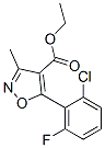 4-Isoxazolecarboxylicacid,5-(2-chloro-6-fluorophenyl)-3-methyl-,ethylester(9CI) Struktur