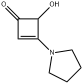 2-Cyclobuten-1-one, 4-hydroxy-3-(1-pyrrolidinyl)- (9CI) Struktur