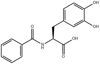 N-benzoyl-3-hydroxy-L-tyrosine Struktur