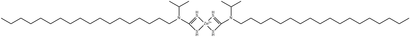 bis[isopropyloctadecyldithiocarbamato-S,S']zinc Struktur