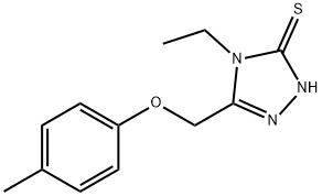 4-ETHYL-5-[(4-METHYLPHENOXY)METHYL]-4H-1,2,4-TRIAZOLE-3-THIOL Struktur