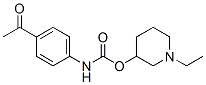 N-(p-Acetylphenyl)carbamic acid 1-ethyl-3-piperidinyl ester Struktur