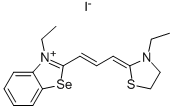 3-ethyl-2-[3-(3-ethylthiazolidin-2-ylidene)prop-1-enyl]benzoselenazolium iodide Struktur