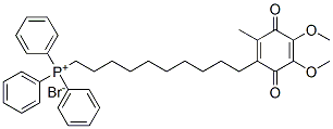 Phosphonium, 10-(4,5-dimethoxy-2-methyl-3,6-dioxo-1,4-cyclohexadien-1-yl)decyltriphenyl-, bromide Struktur