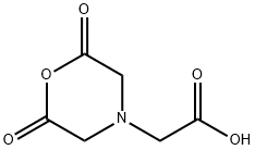 2,6-dioxo-N-(carboxymethyl)morpholine Struktur