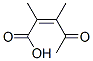 2-Pentenoic acid, 2,3-dimethyl-4-oxo-, (2Z)- (9CI) Struktur