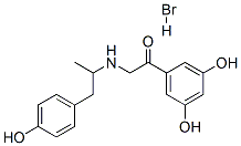 1-(3,5-dihydroxyphenyl)-2-[[2-(4-hydroxyphenyl)-1-methylethyl]amino]ethan-1-one hydrobromide Struktur